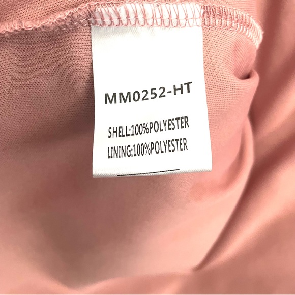 Double Crazy Dusty Pink Square Neck Contrast Sequin Mesh Bodycon Dress - Picture 10 of 10